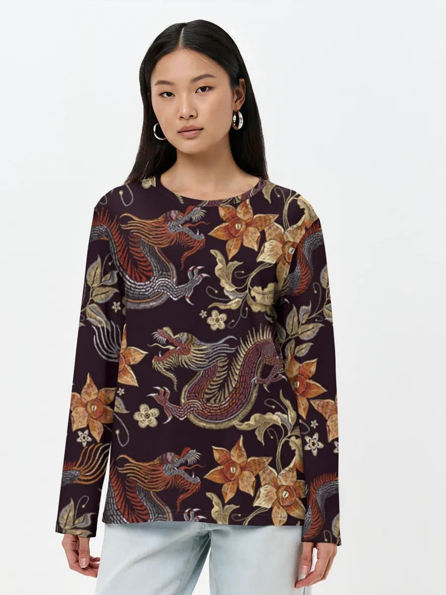 Women's long sleeve shirt. Cotton