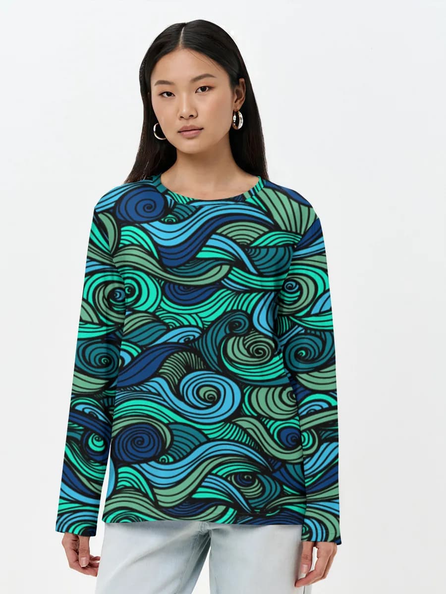 Swirling Ocean Waves