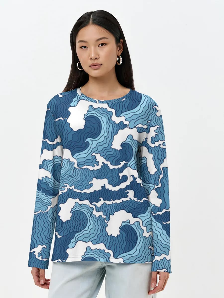 Women's long sleeve shirt. Cotton