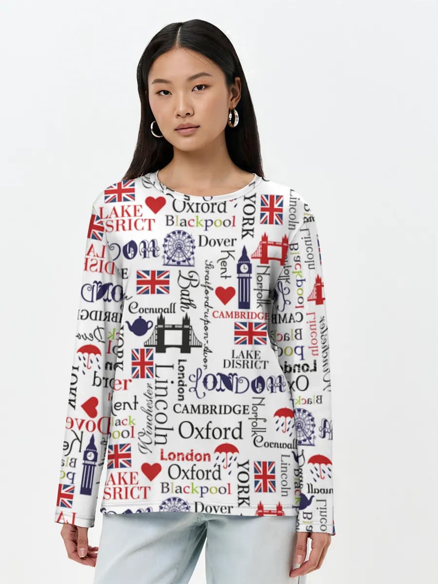 Women's long sleeve shirt. Cotton
