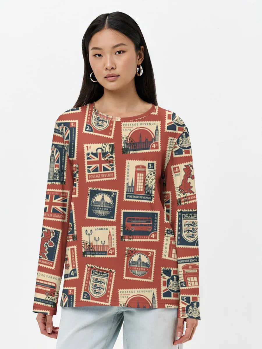 Women's long sleeve shirt. Cotton