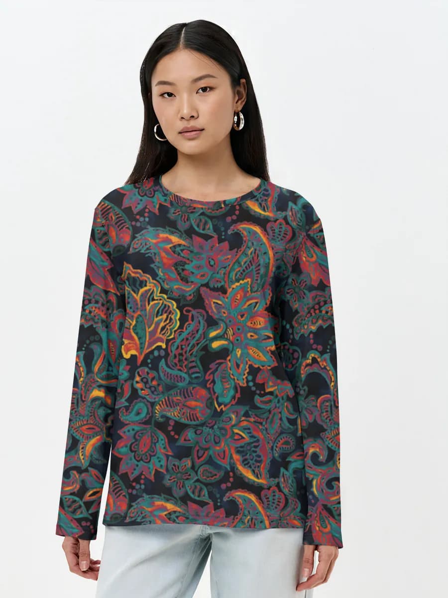 Women's long sleeve shirt. Cotton