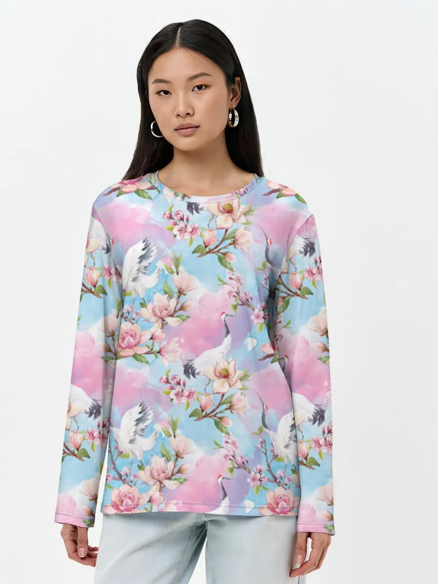 Women's long sleeve shirt. Cotton
