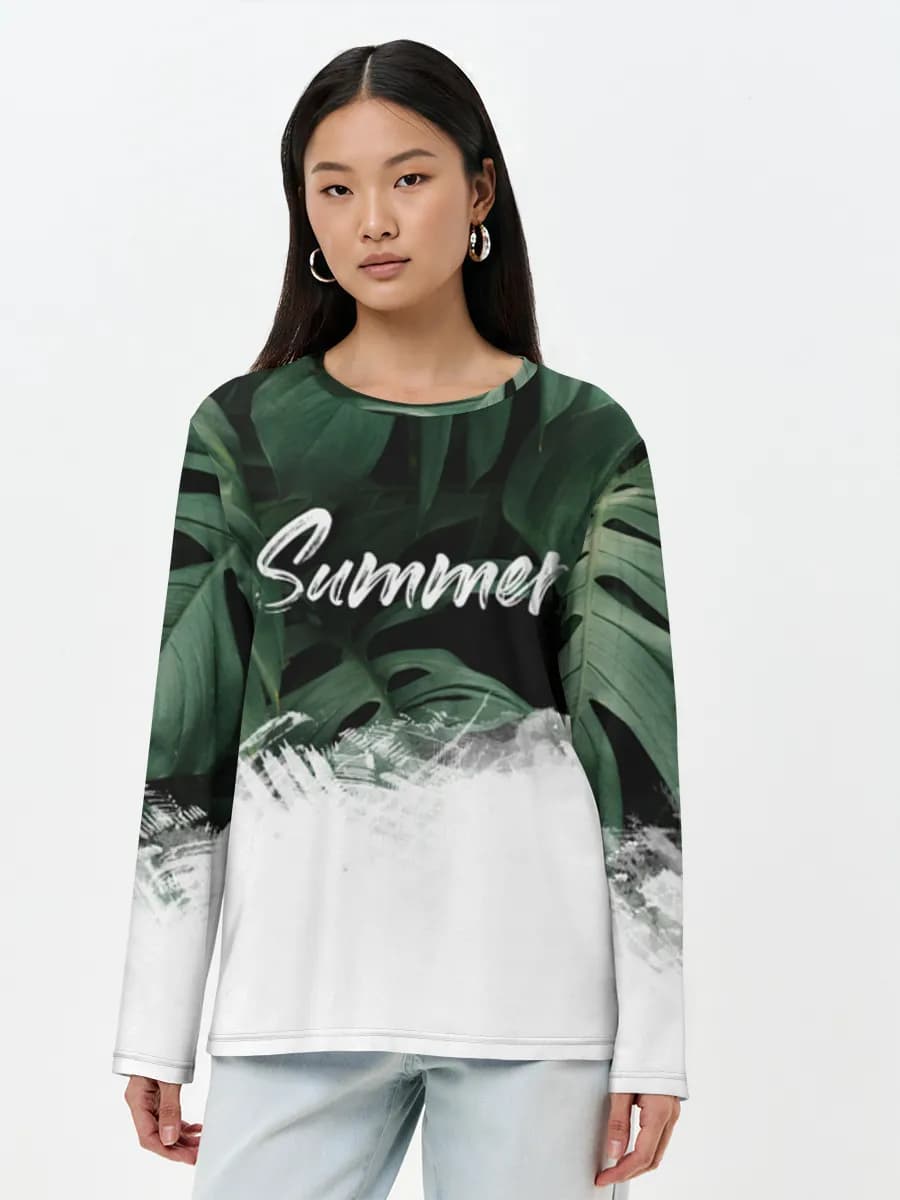 Women's long sleeve shirt. Cotton