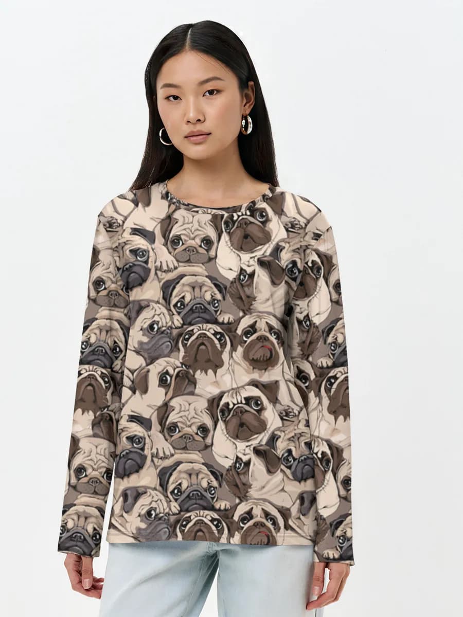 Women's long sleeve shirt. Cotton