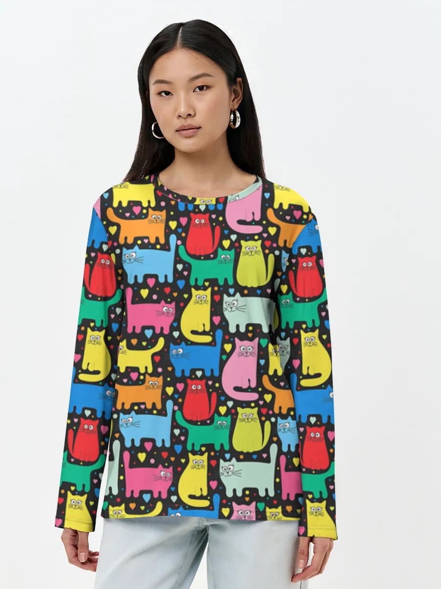 Women's long sleeve shirt. Cotton
