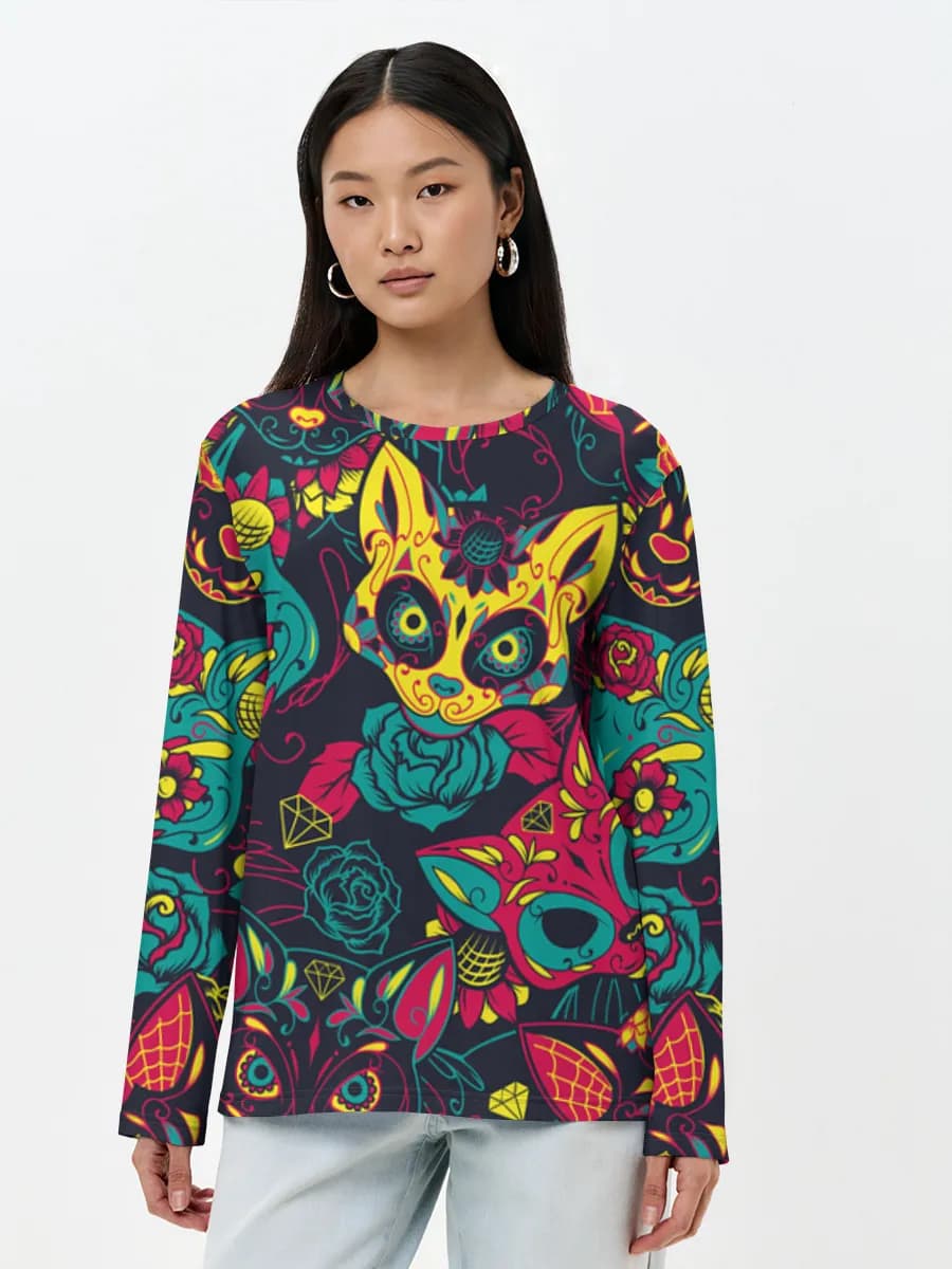 Women's long sleeve shirt. Cotton
