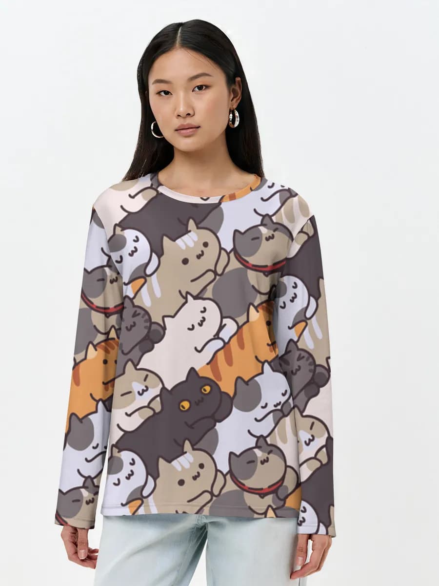 Women's long sleeve shirt. Cotton