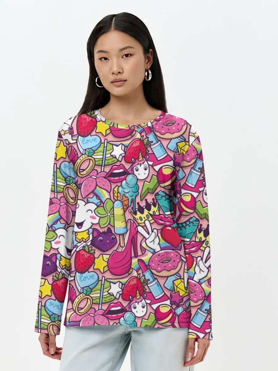 Women's long sleeve shirt. Cotton
