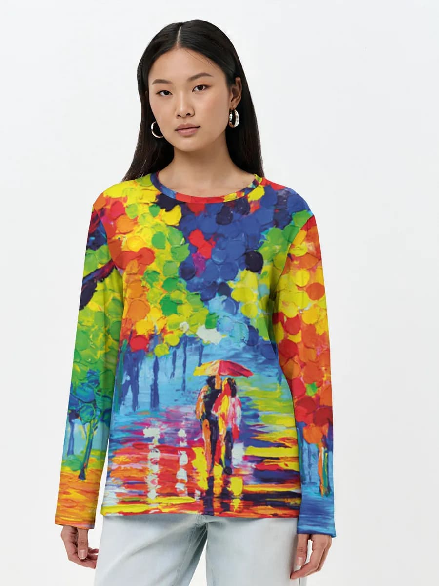 Women's long sleeve shirt. Cotton