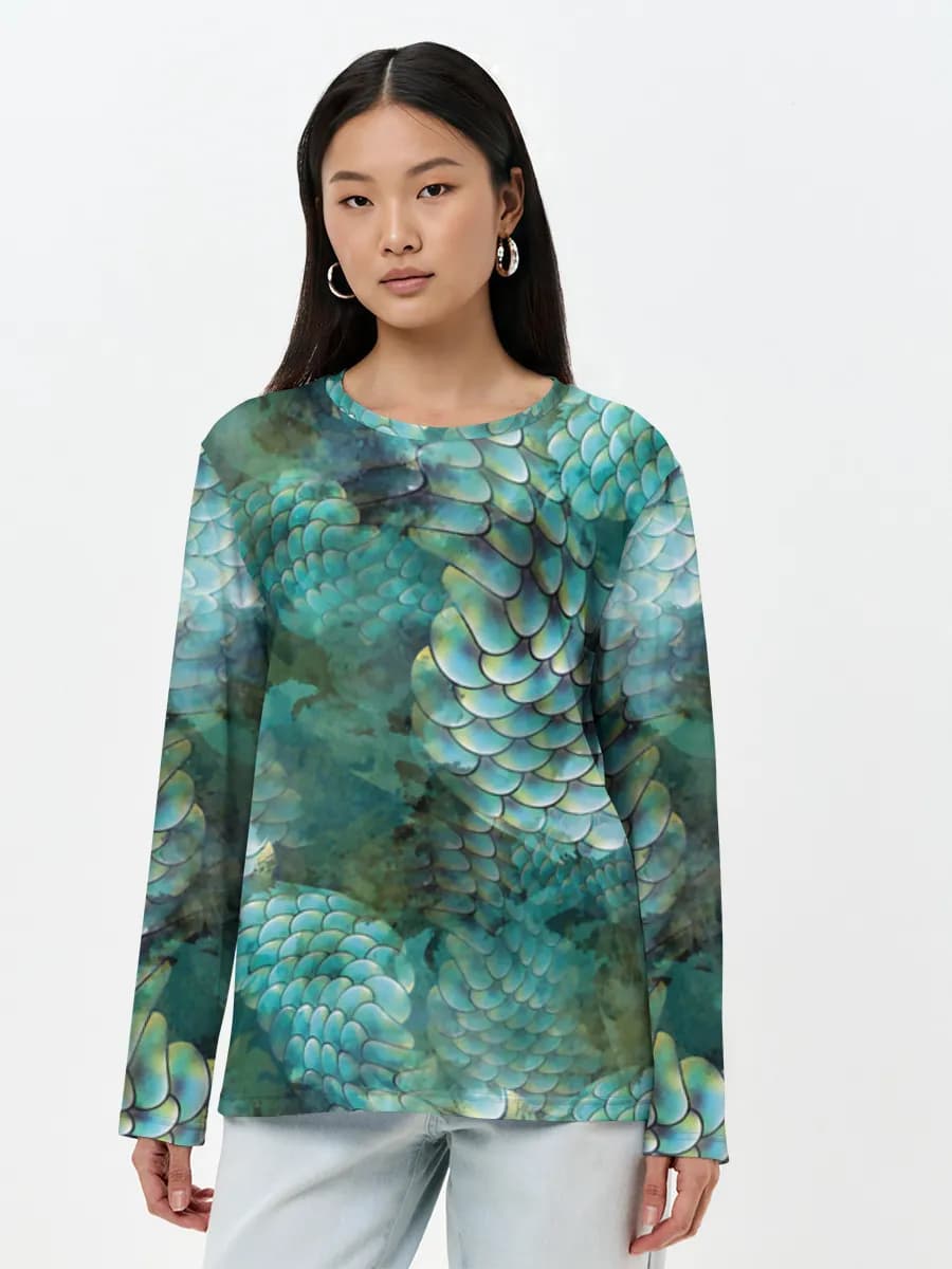 Women's long sleeve shirt. Cotton