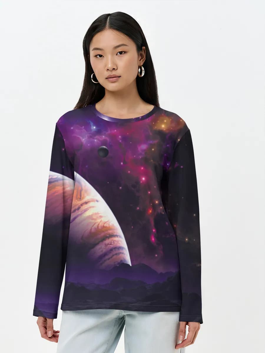 Women's long sleeve shirt. Cotton