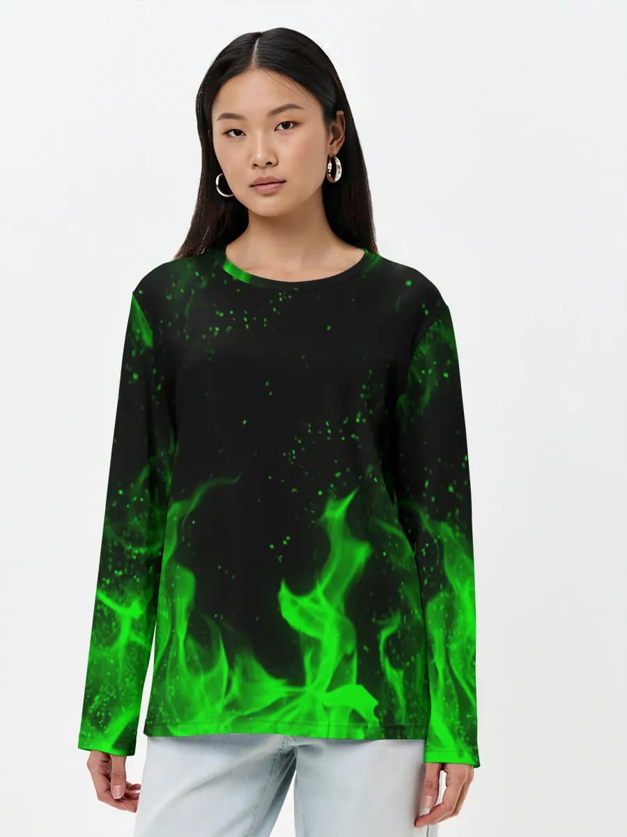 Women's long sleeve shirt. Cotton