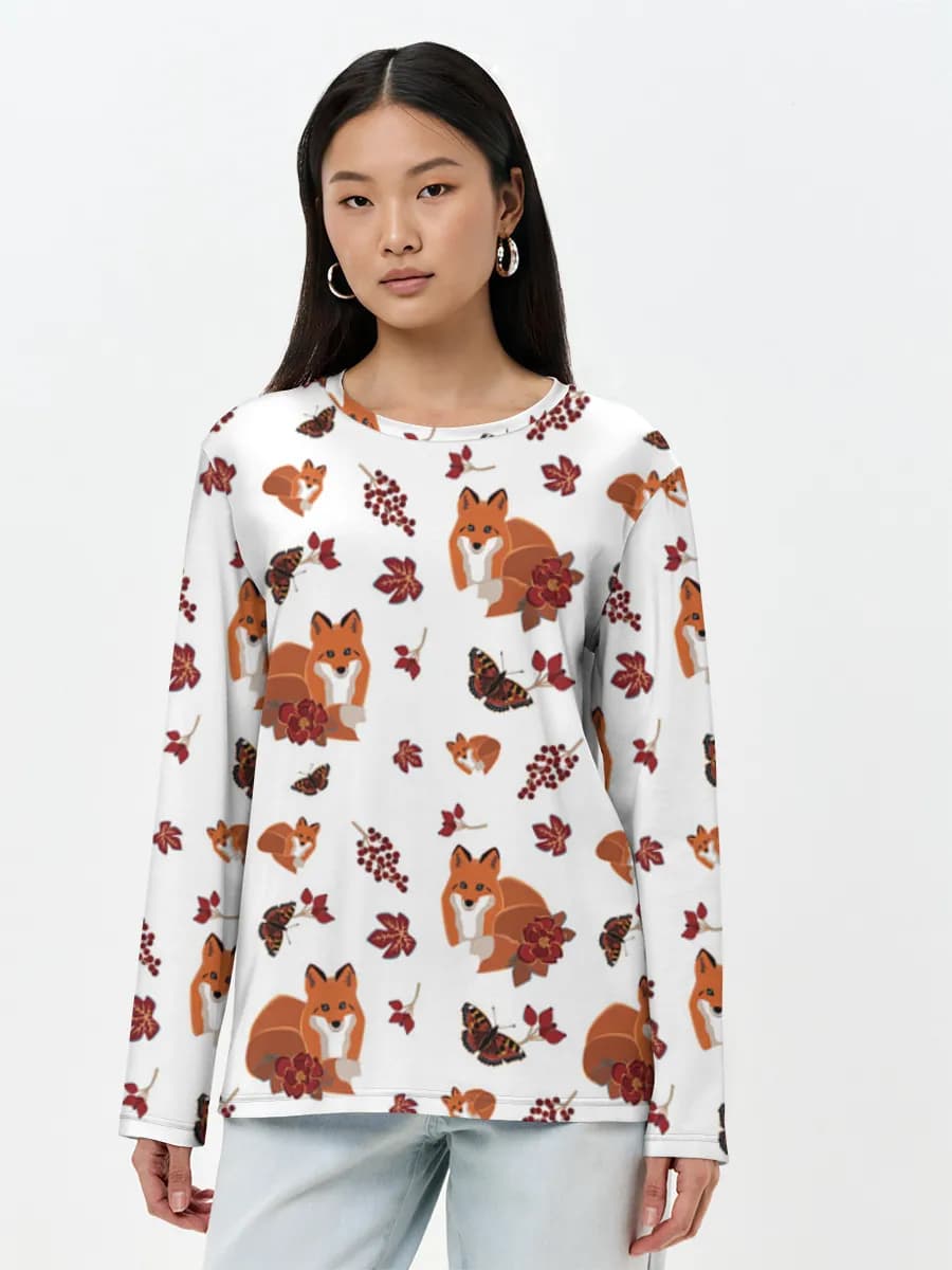 Women's long sleeve shirt. Cotton