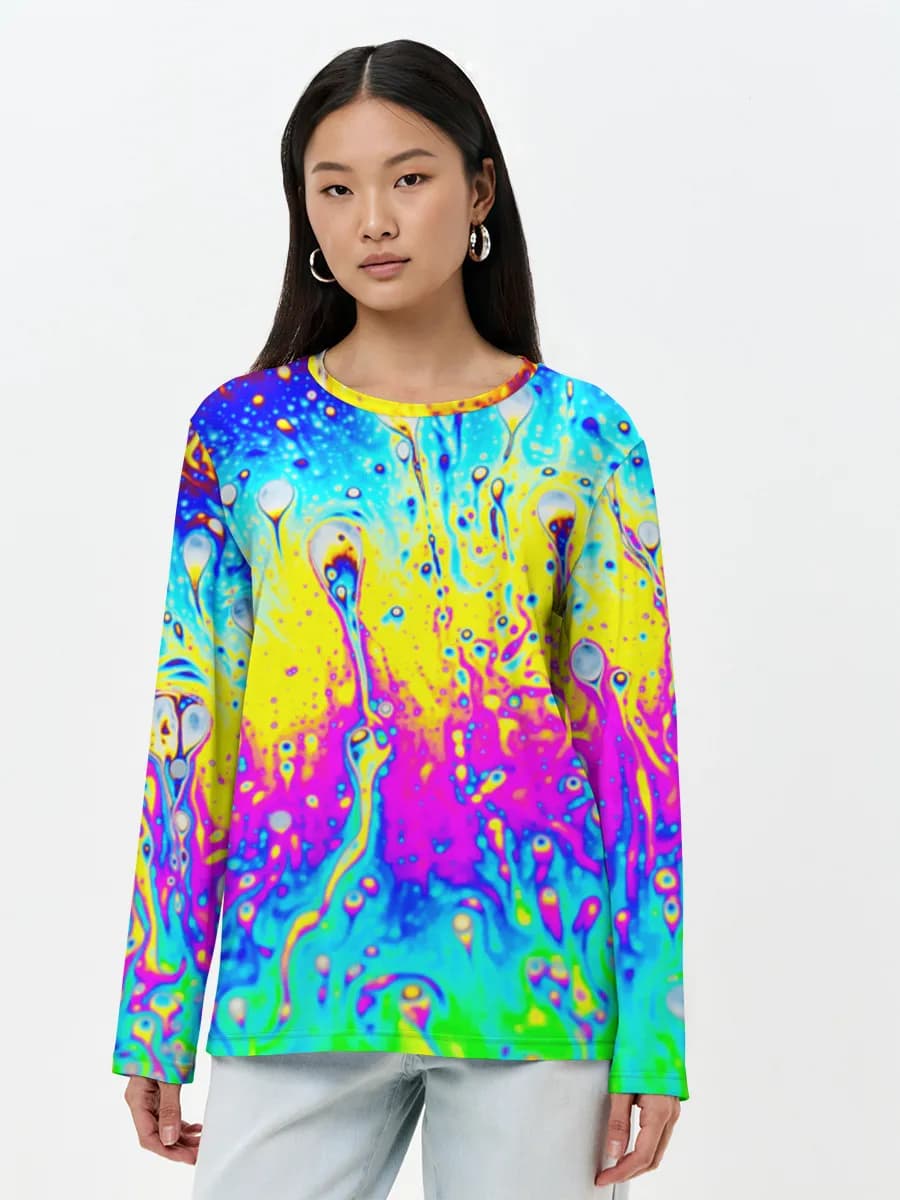 Neon Rainbow Fluid Splash