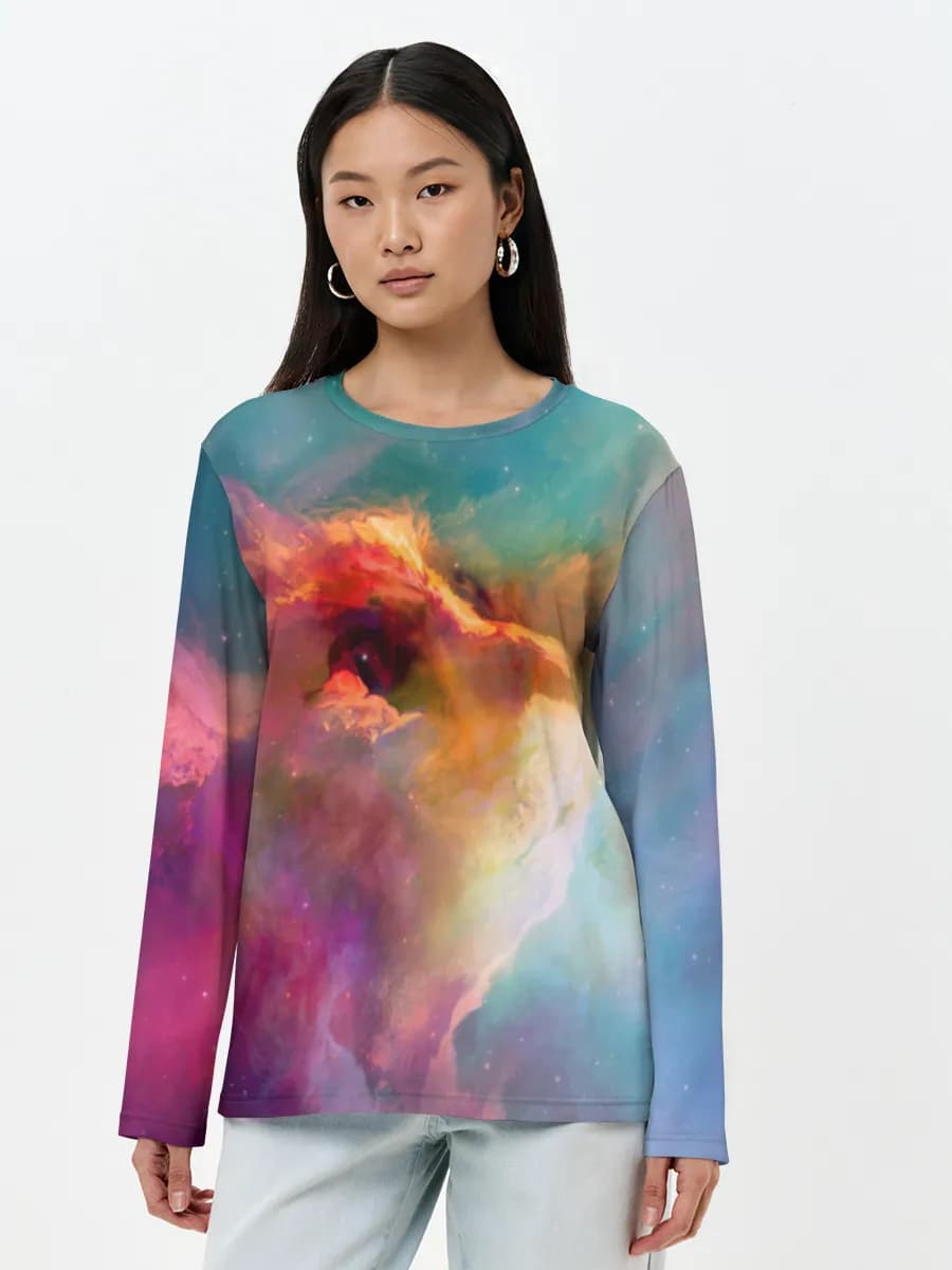 Women's long sleeve shirt. Cotton