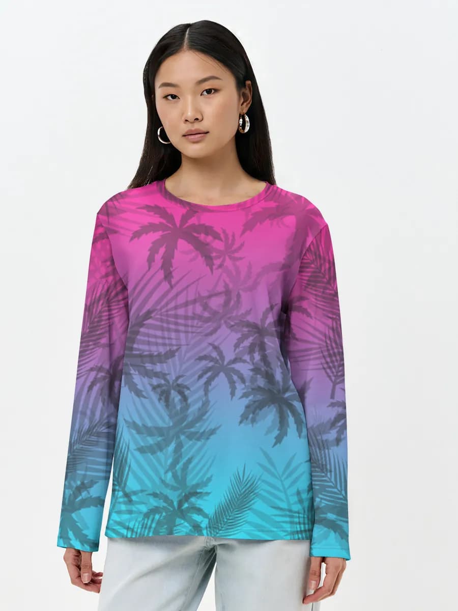 Women's long sleeve shirt. Cotton