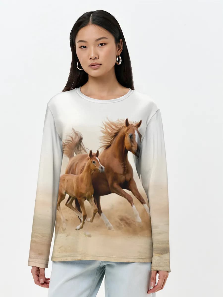 Women's long sleeve shirt. Cotton