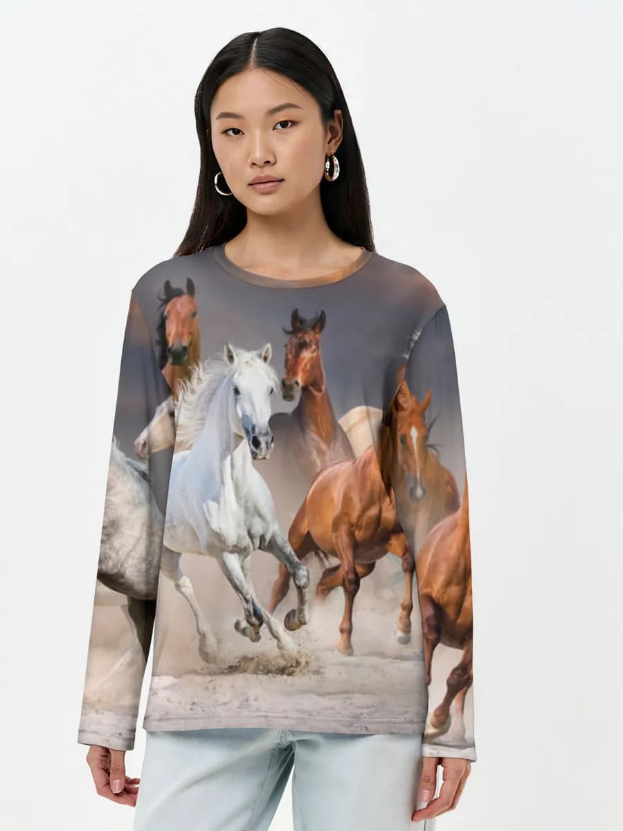 Women's long sleeve shirt. Cotton