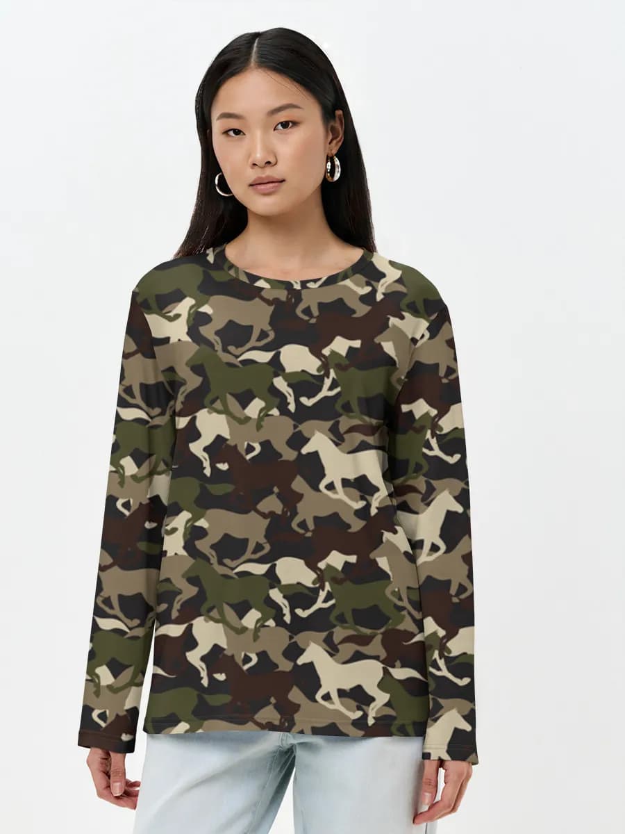 Camouflage Running Horses