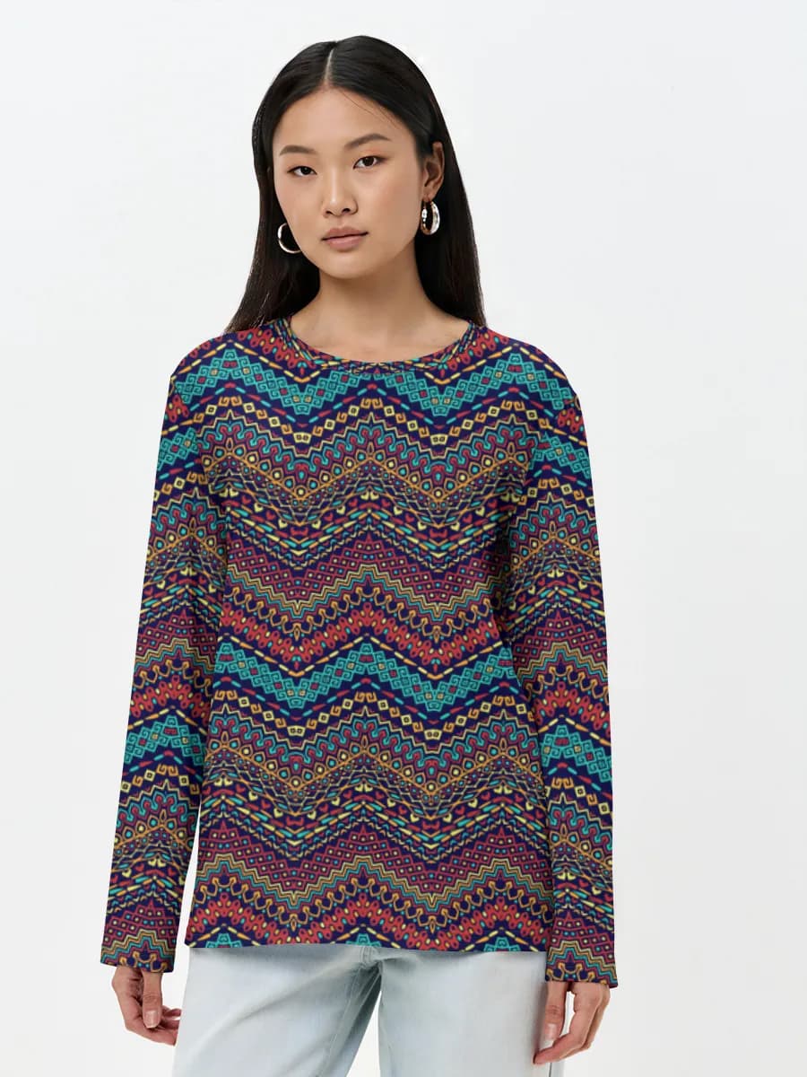 Women's long sleeve shirt. Cotton
