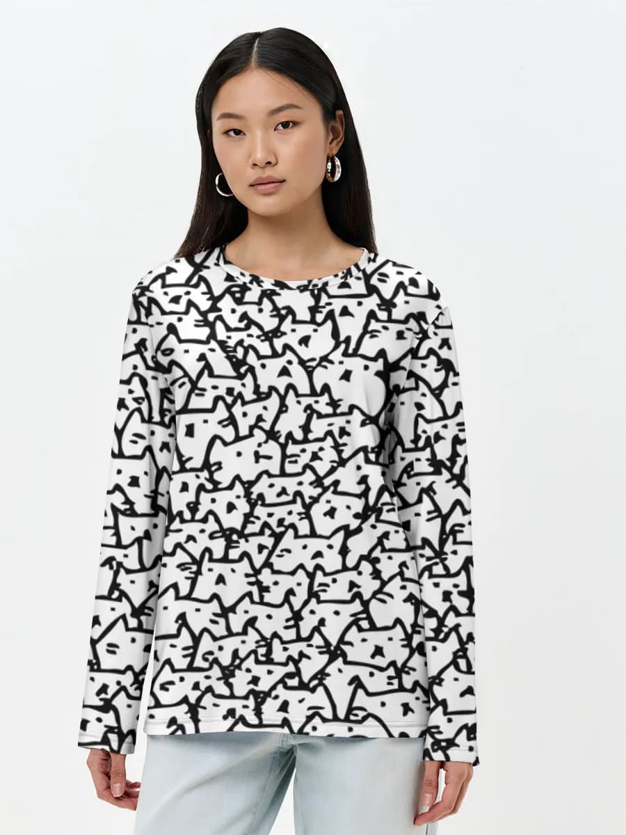 Women's long sleeve shirt. Cotton