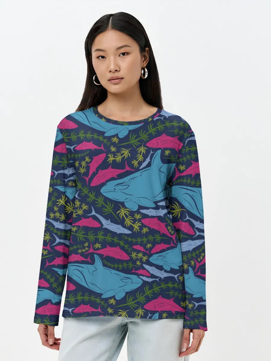 Women's long sleeve shirt. Cotton