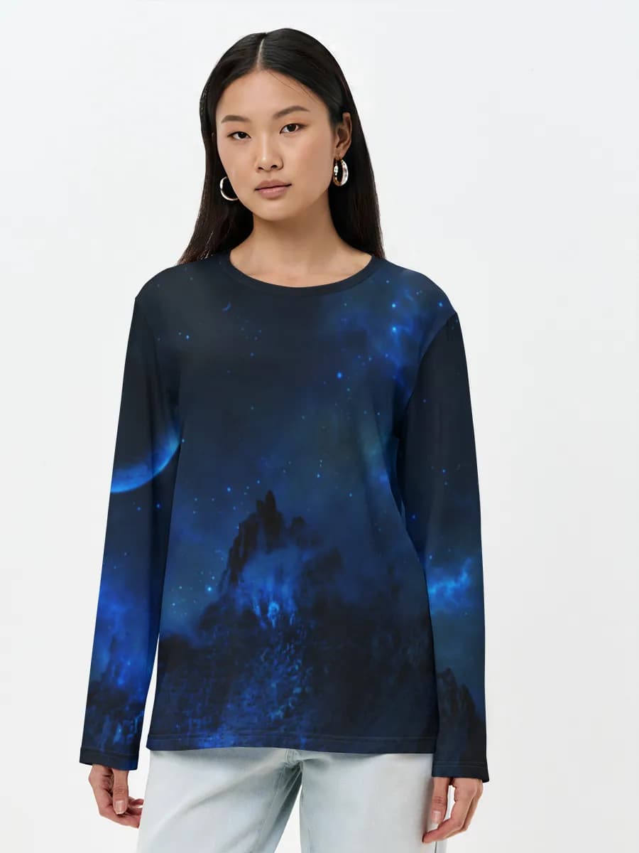 Women's long sleeve shirt. Cotton