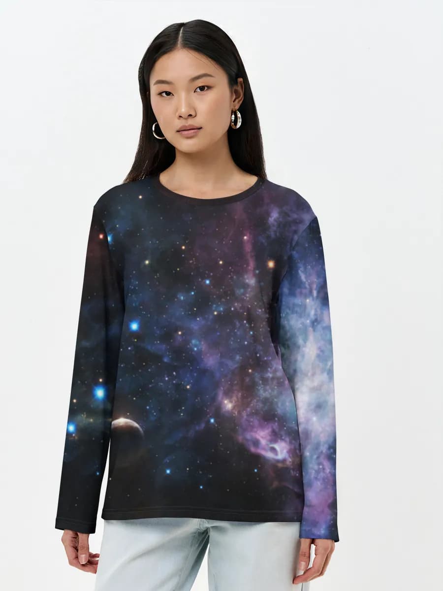 Women's long sleeve shirt. Cotton