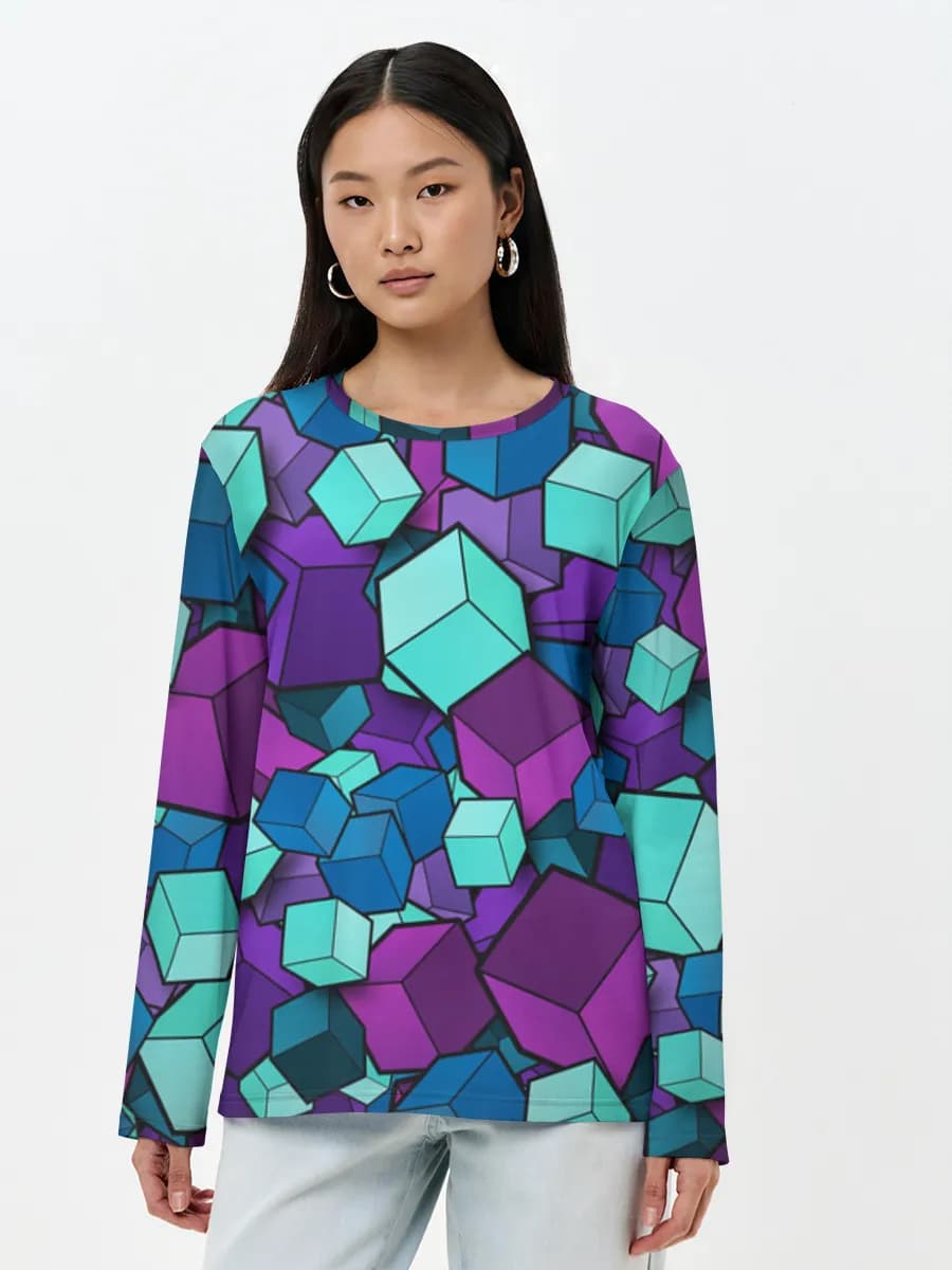 Women's long sleeve shirt. Cotton