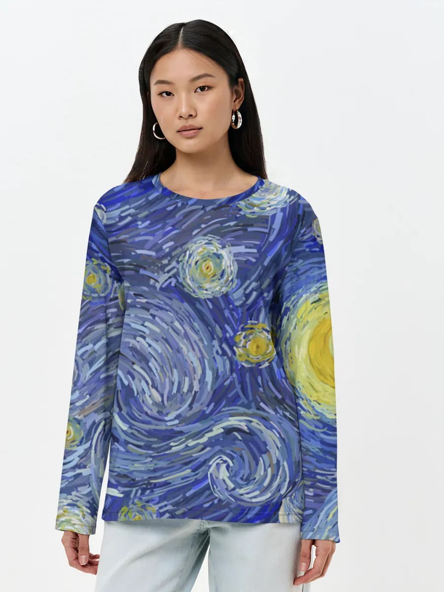Women's long sleeve shirt. Cotton