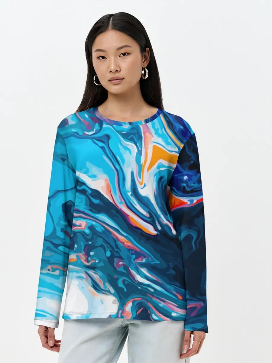 Women's long sleeve shirt. Cotton