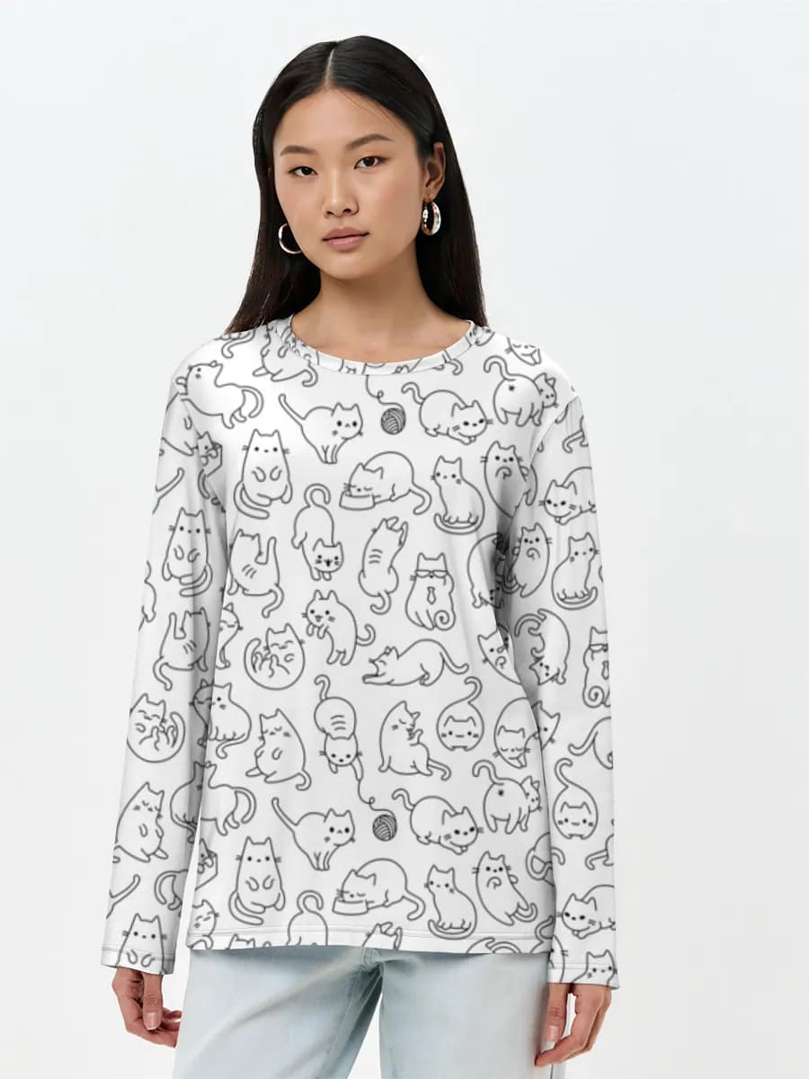 Women's long sleeve shirt. Cotton