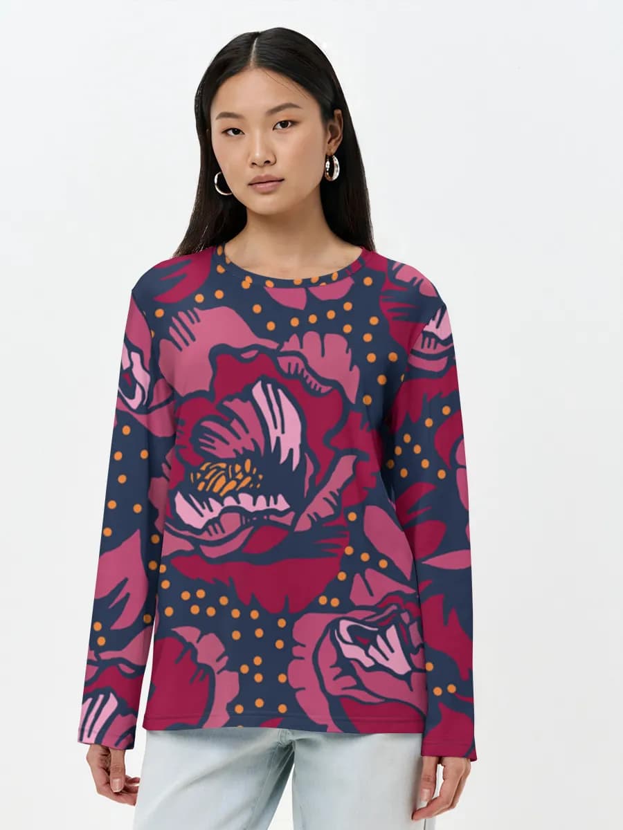 Women's long sleeve shirt. Cotton
