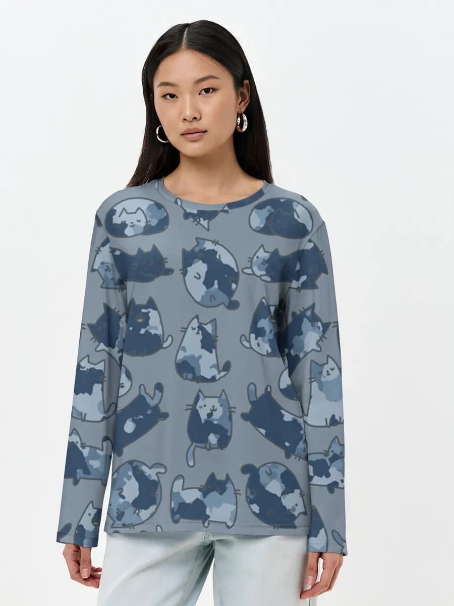 Women's long sleeve shirt. Cotton