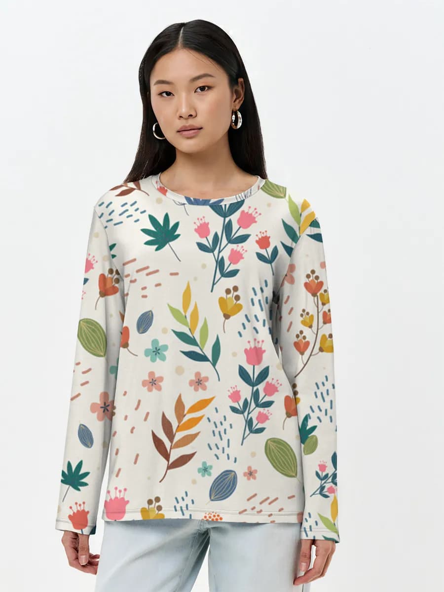 Women's long sleeve shirt. Cotton