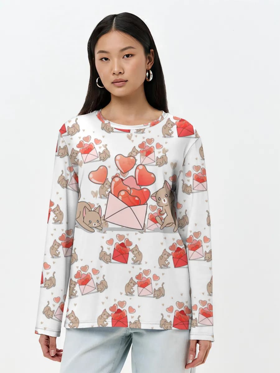 Women's long sleeve shirt. Cotton