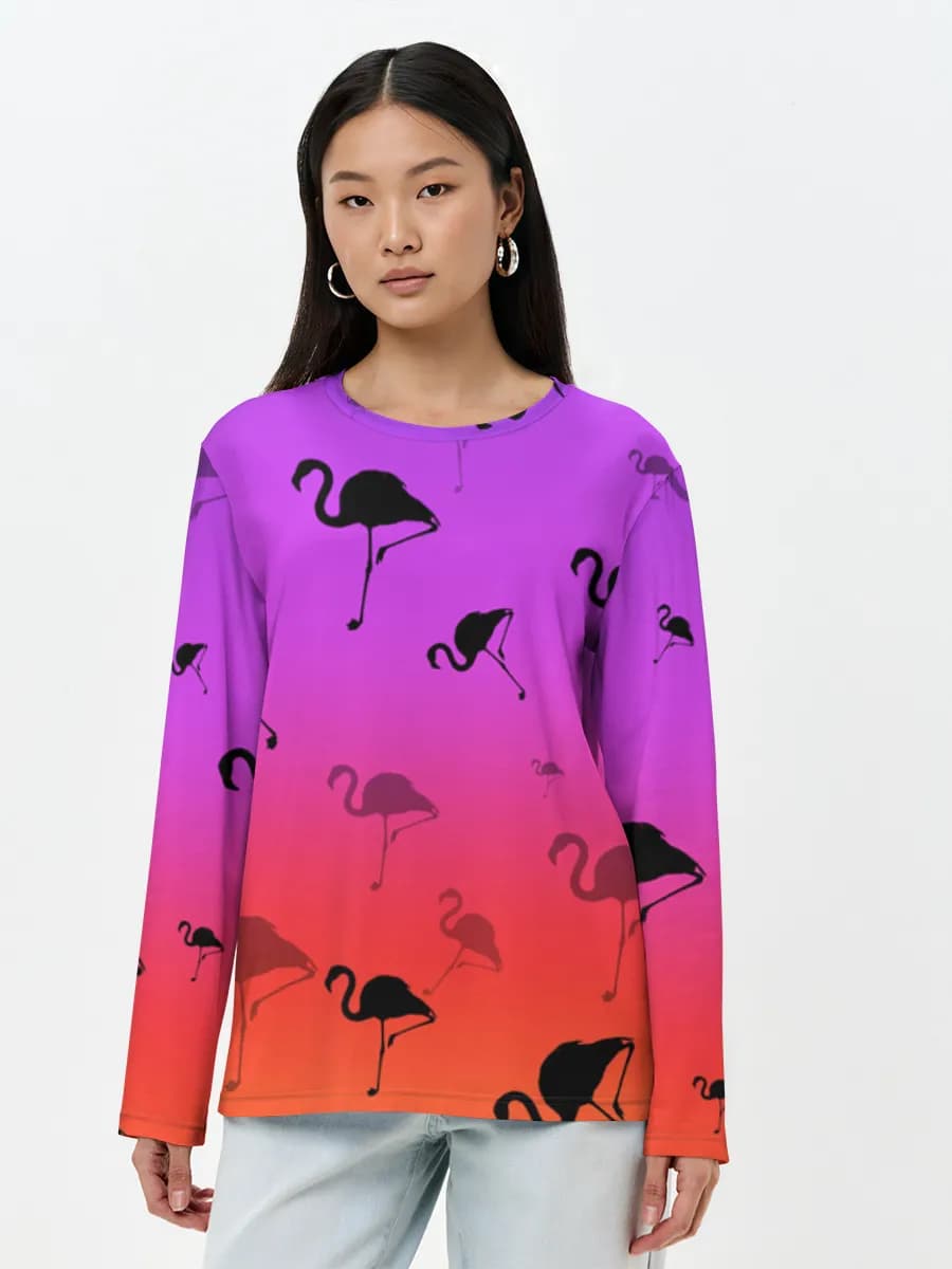 Neon Flamingo Silhouettes