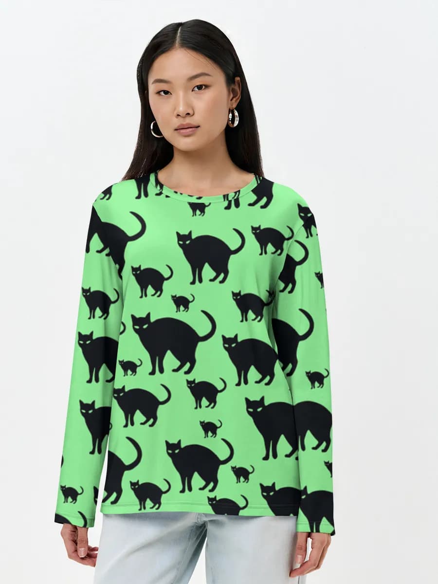 Women's long sleeve shirt. Cotton