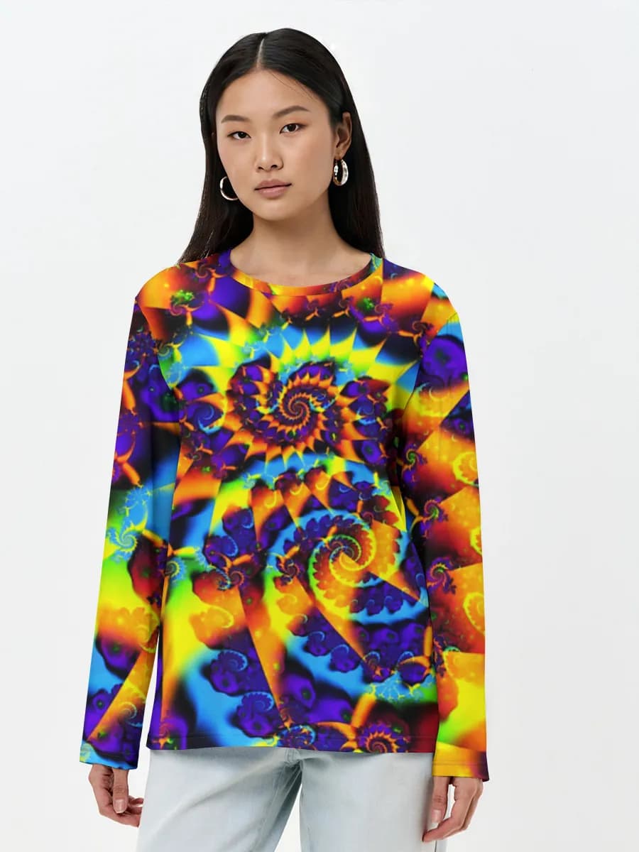 Neon Fractal Spiral