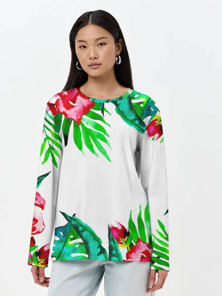Women's long sleeve shirt. Cotton