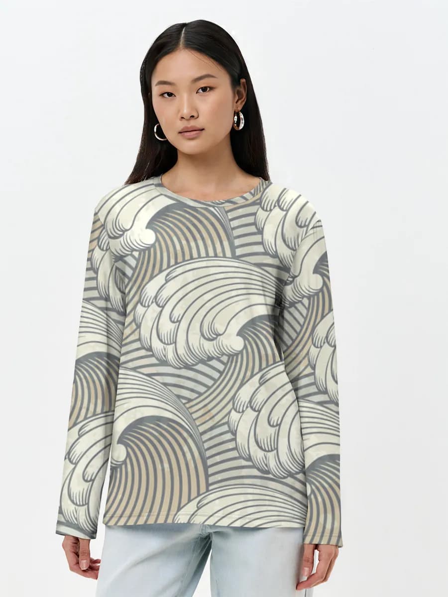 Women's long sleeve shirt. Cotton