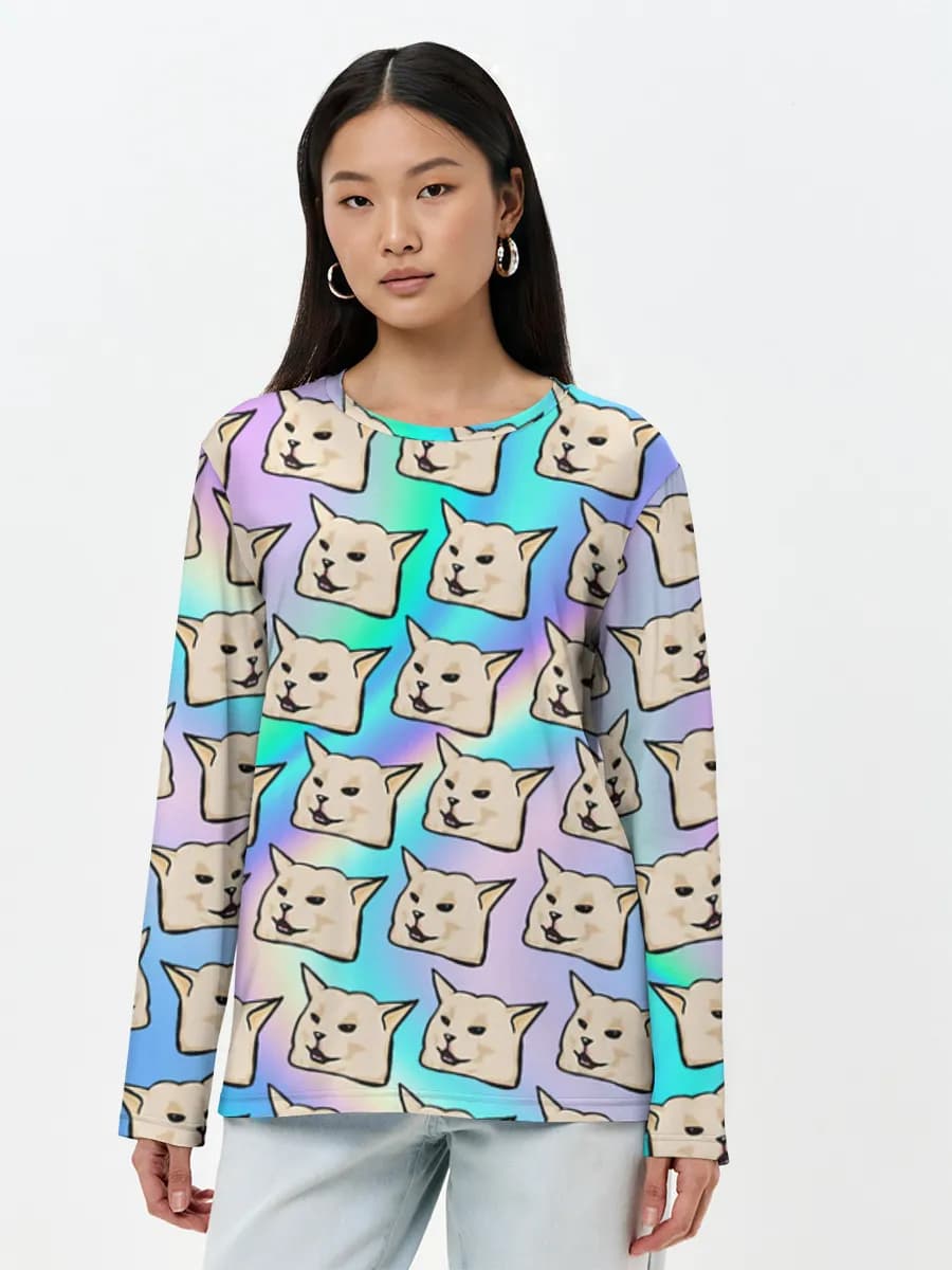 Women's long sleeve shirt. Cotton