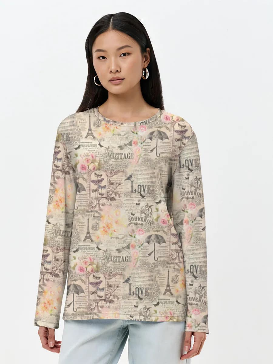 Women's long sleeve shirt. Cotton