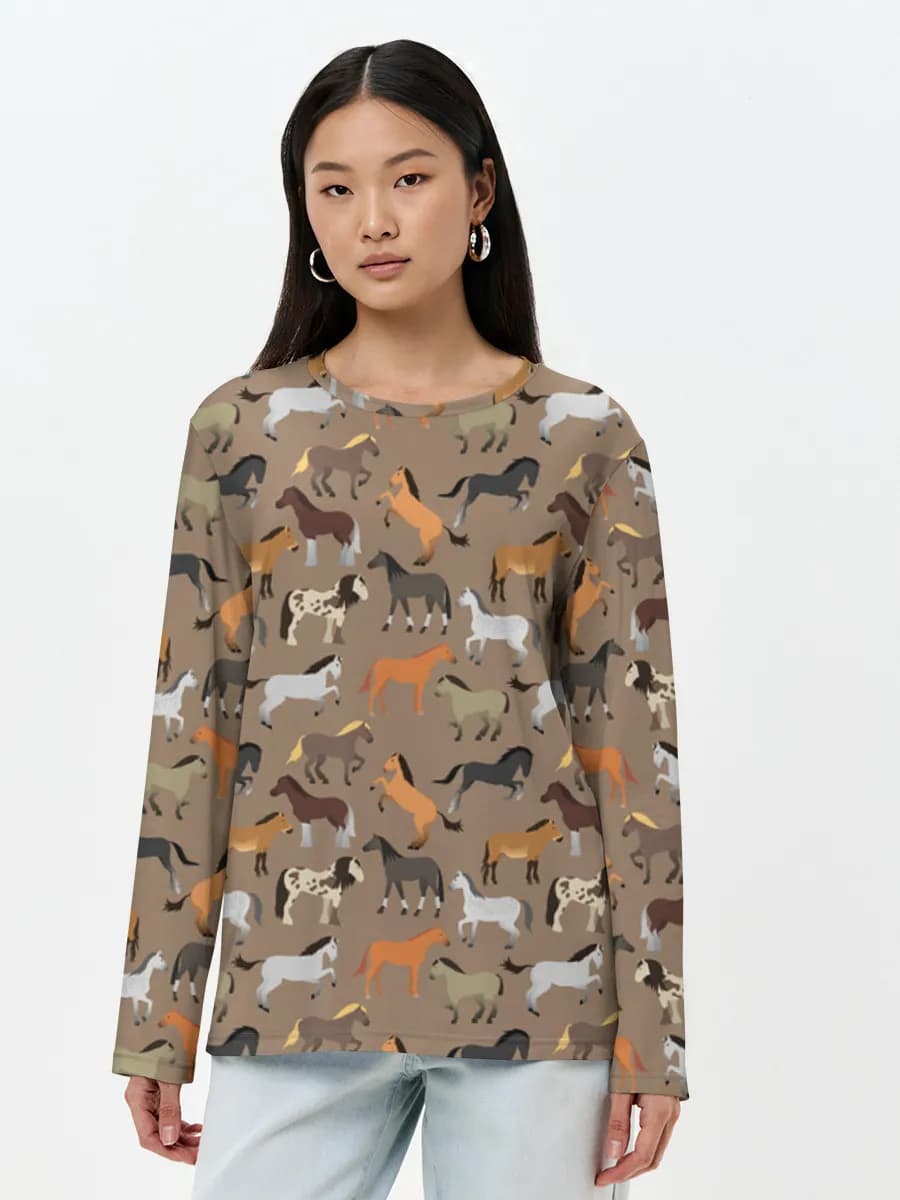 Women's long sleeve shirt. Cotton