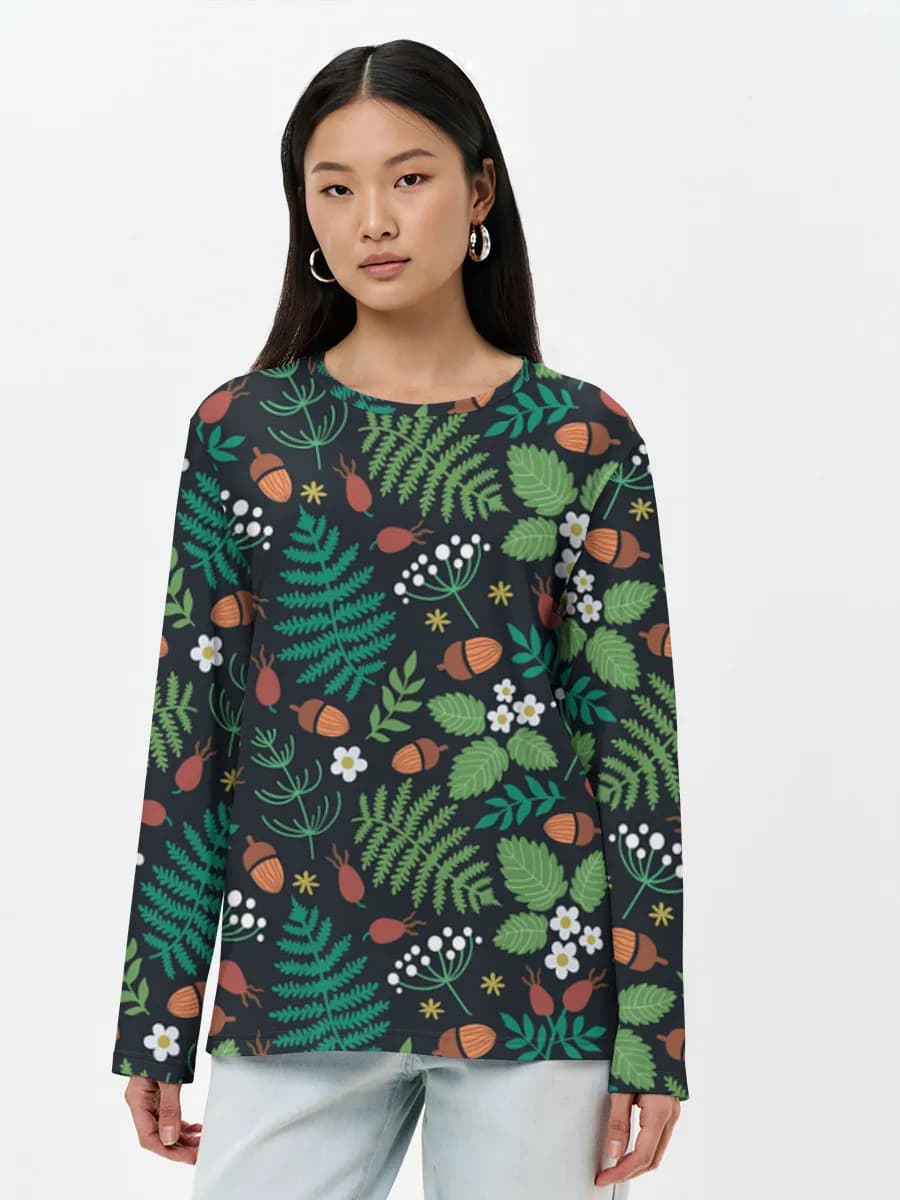 Women's long sleeve shirt. Cotton