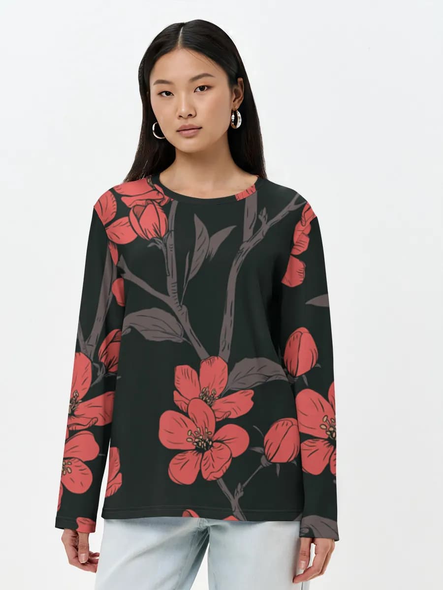 Women's long sleeve shirt. Cotton