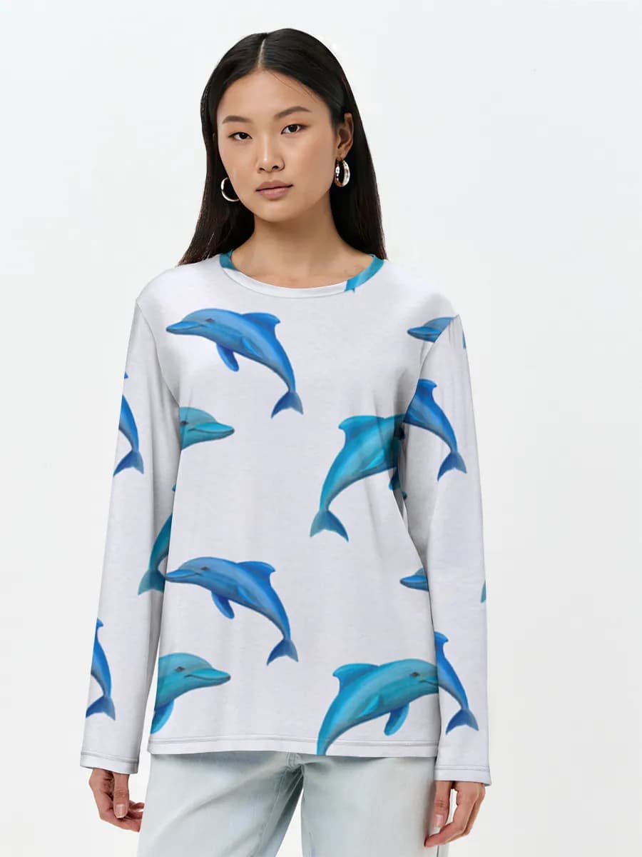 Blue Dolphins on White