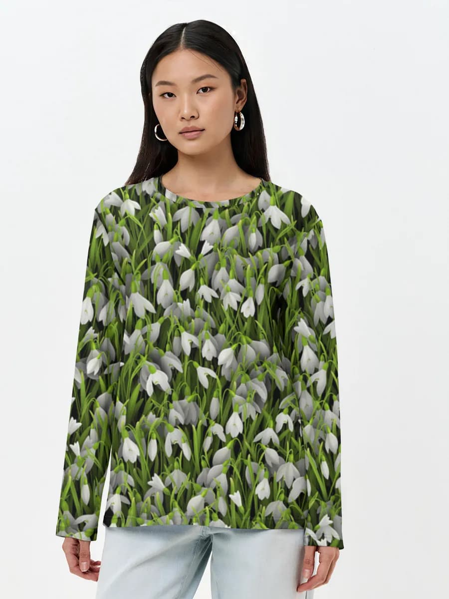 Women's long sleeve shirt. Cotton