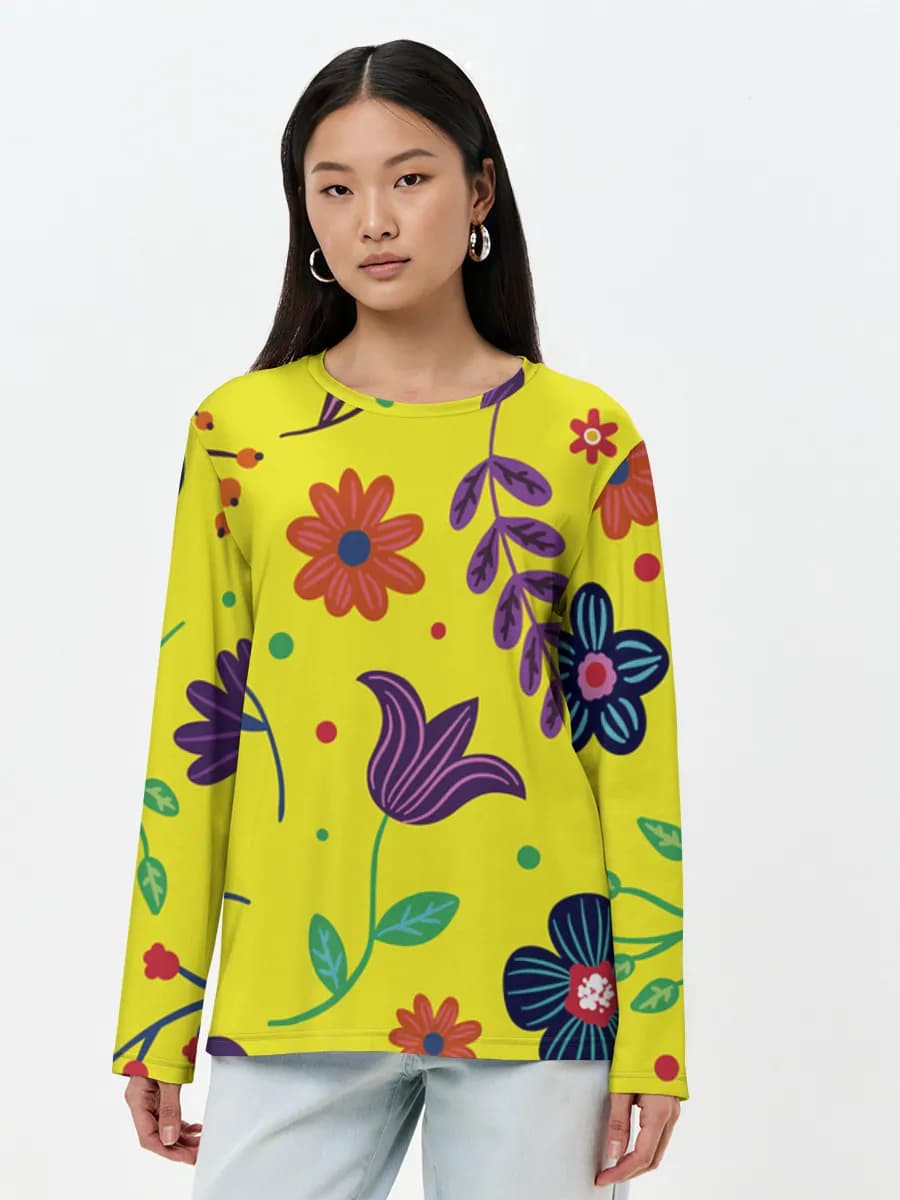 Women's long sleeve shirt. Cotton